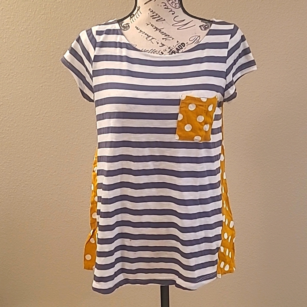 Anthropologie Code Pattern Pop Tee Size Small